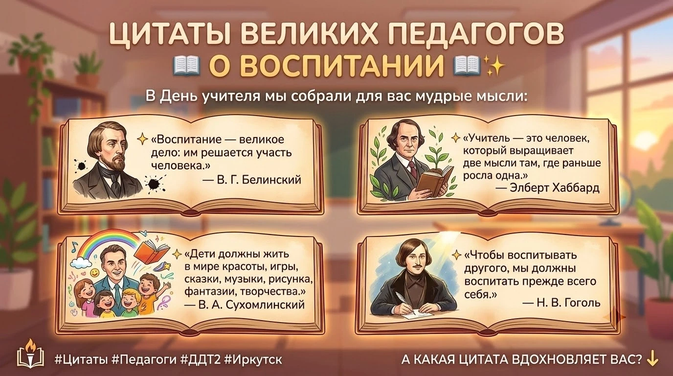 Цитаты великих педагогов о воспитании 📖✨