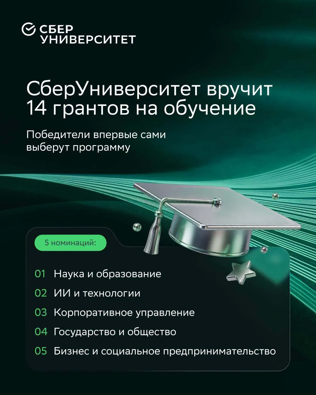 СберУниверситет открывает приём заявок на четвёртый ежегодный конкурс грантов для руководителей и то