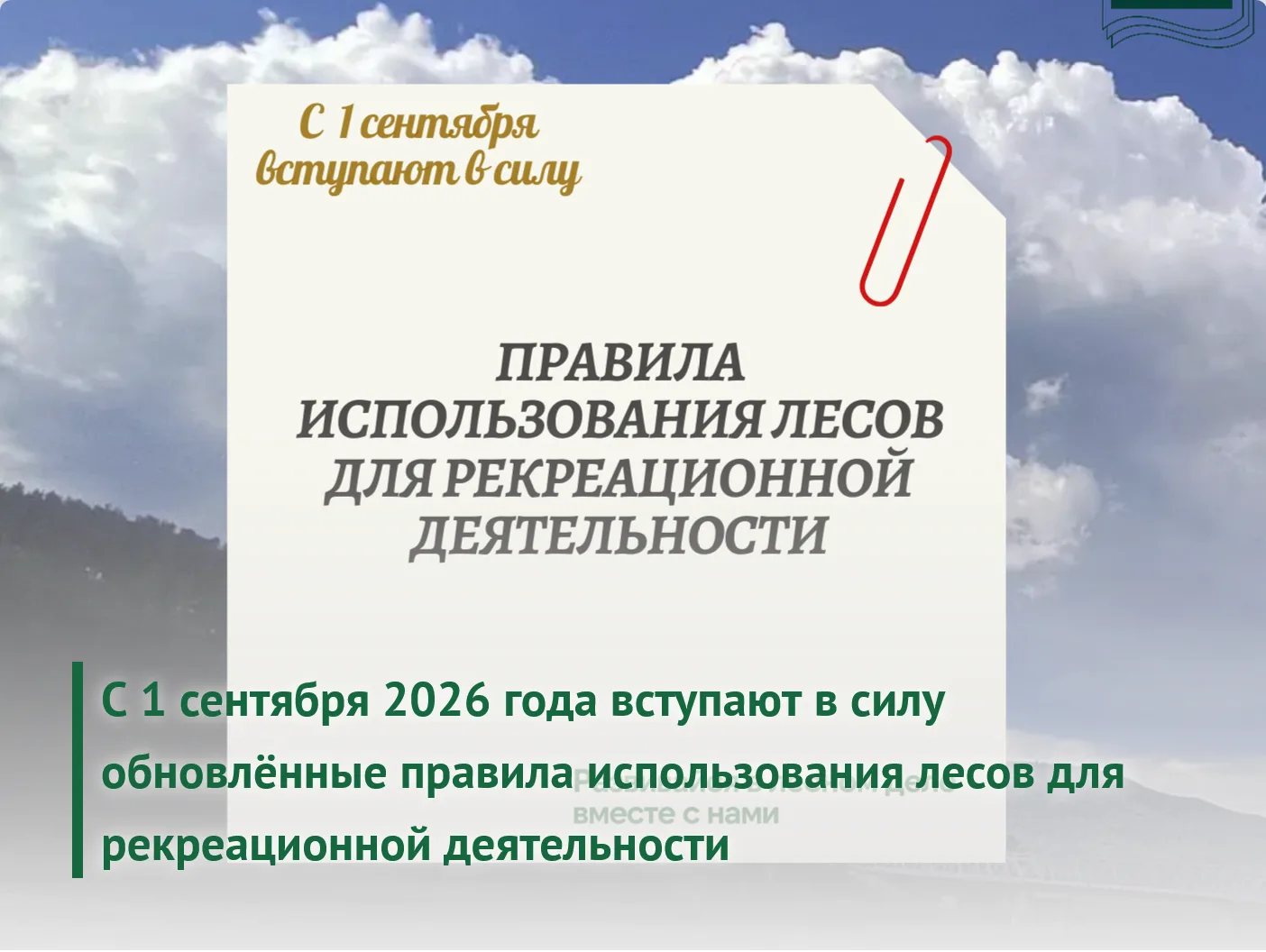 Документ устанавливает чёткие рамки для развития туризма и спорта в лесной зоне, делая ...