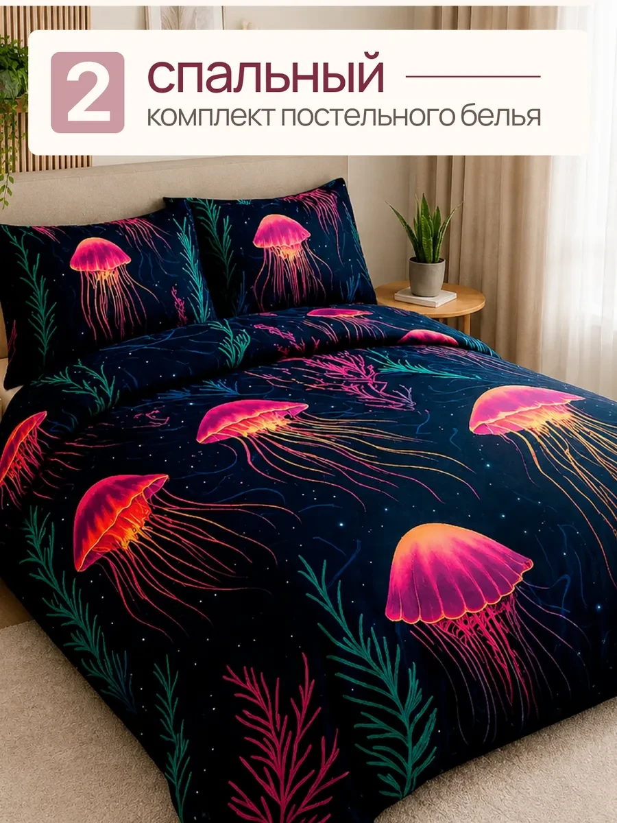 ⚡️ Постельное белье 2 спальное, наволочки 70х70, MiMarta