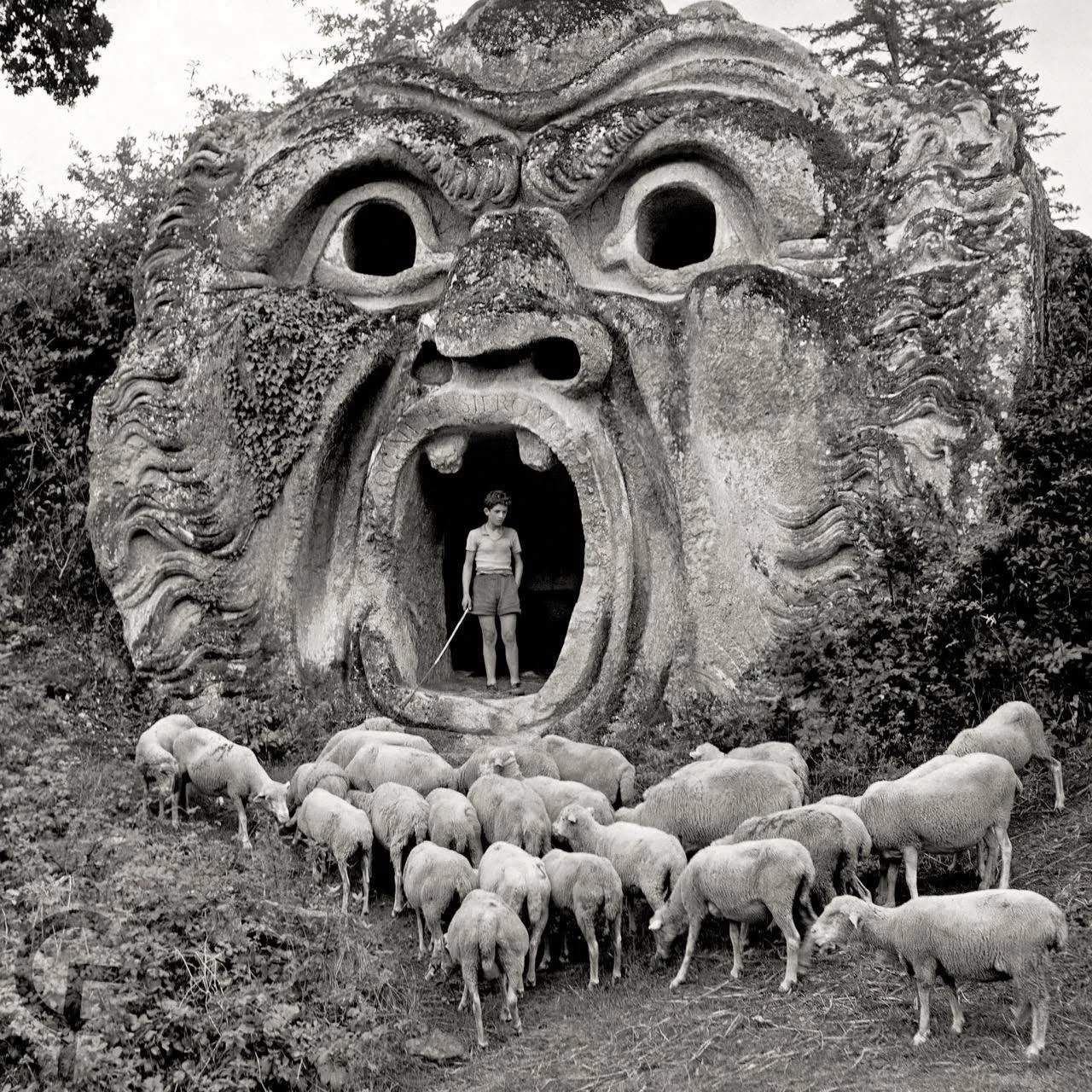 Пастух в заброшенной священной роще. Италия, 1952