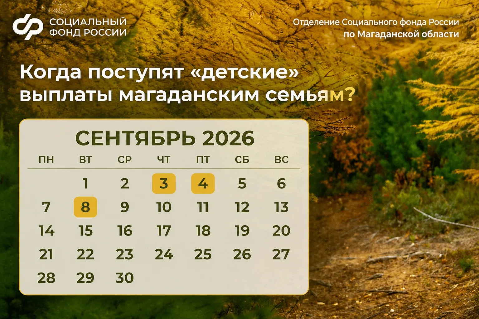 «Детские» выплаты за август поступят семьям 3, 4 и 5 сентября.