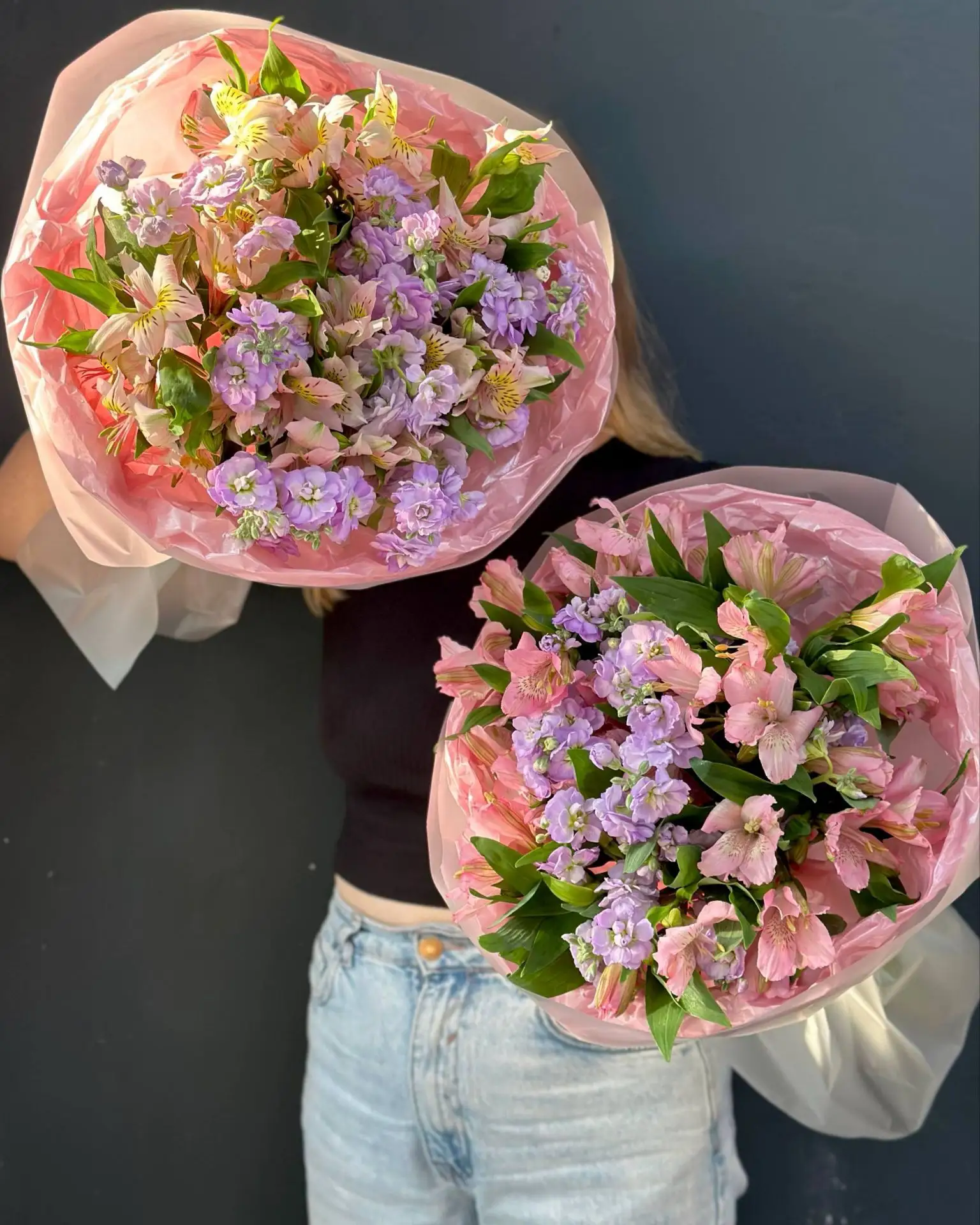 В НАЛИЧИИ БУКЕТ ДЖЕСС

Маттиола&Альстромерия 😍

всего 3990₽