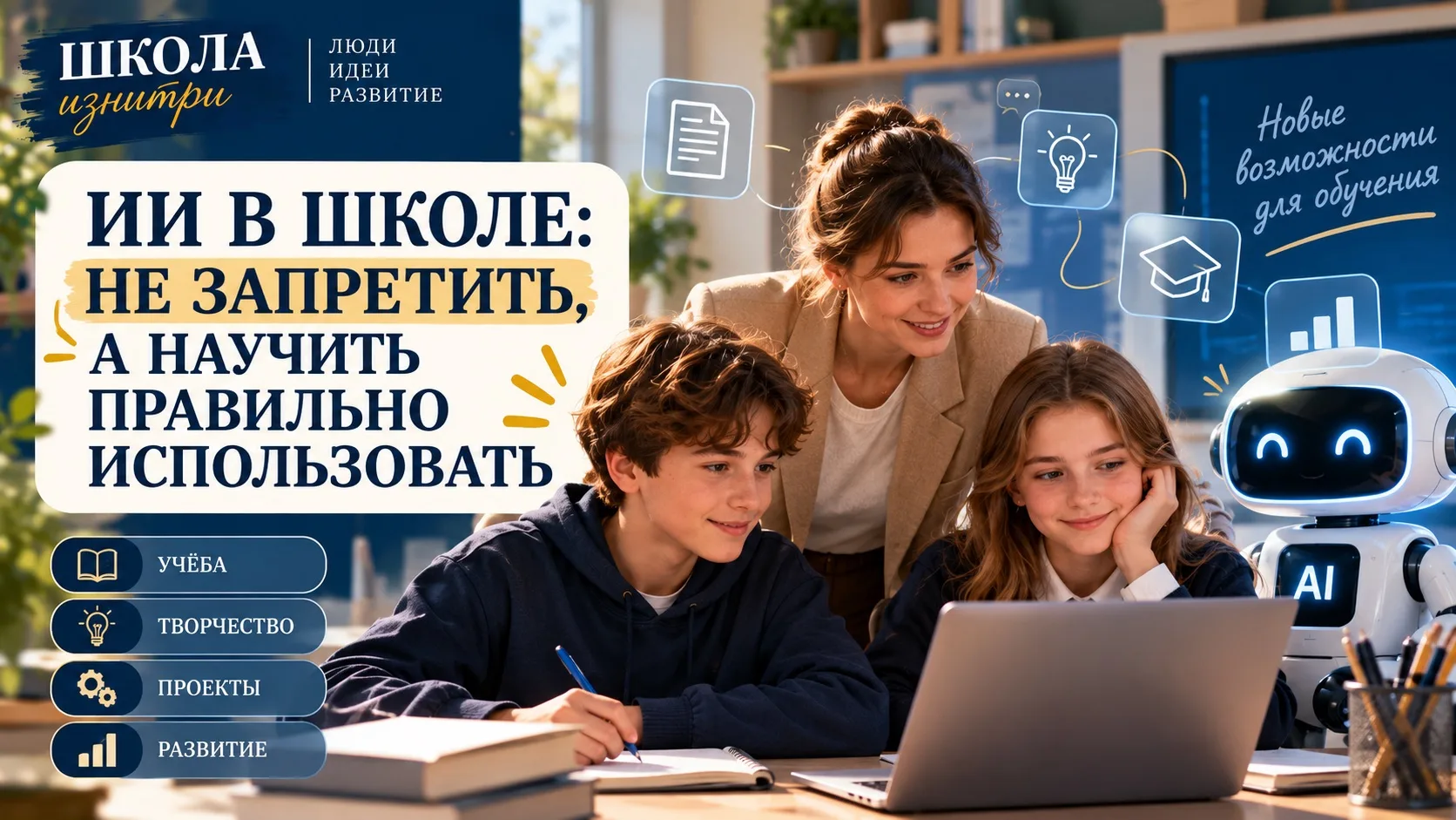 🤖 ИИ В ШКОЛЕ: НЕ ЗАПРЕТИТЬ, А НАУЧИТЬ ПРАВИЛЬНО ИСПОЛЬЗОВАТЬ