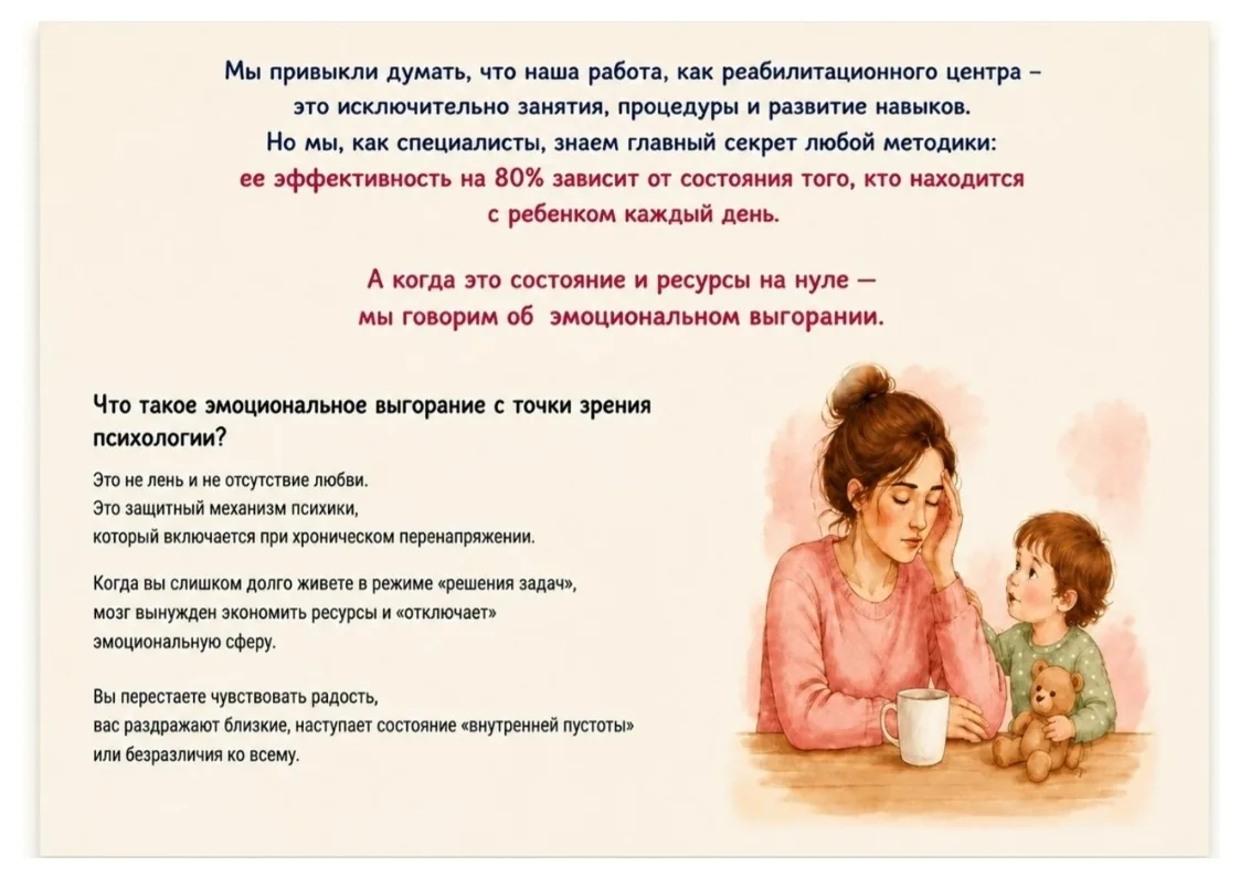 😔 Эмоциональное выгорание родителей детей с особенностями в развитии — это не слабость...