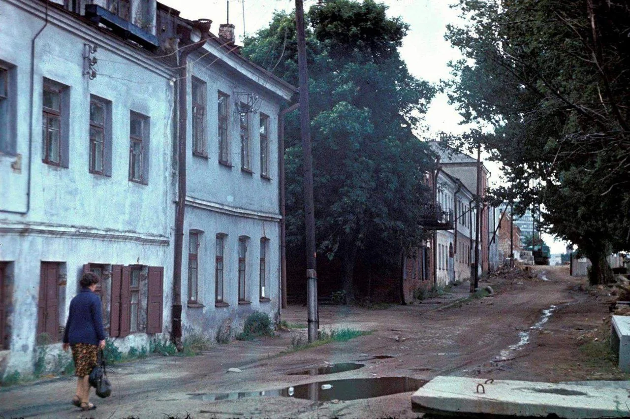 Вид Троицкого предместья перед началом реставрации, Минск, 1979