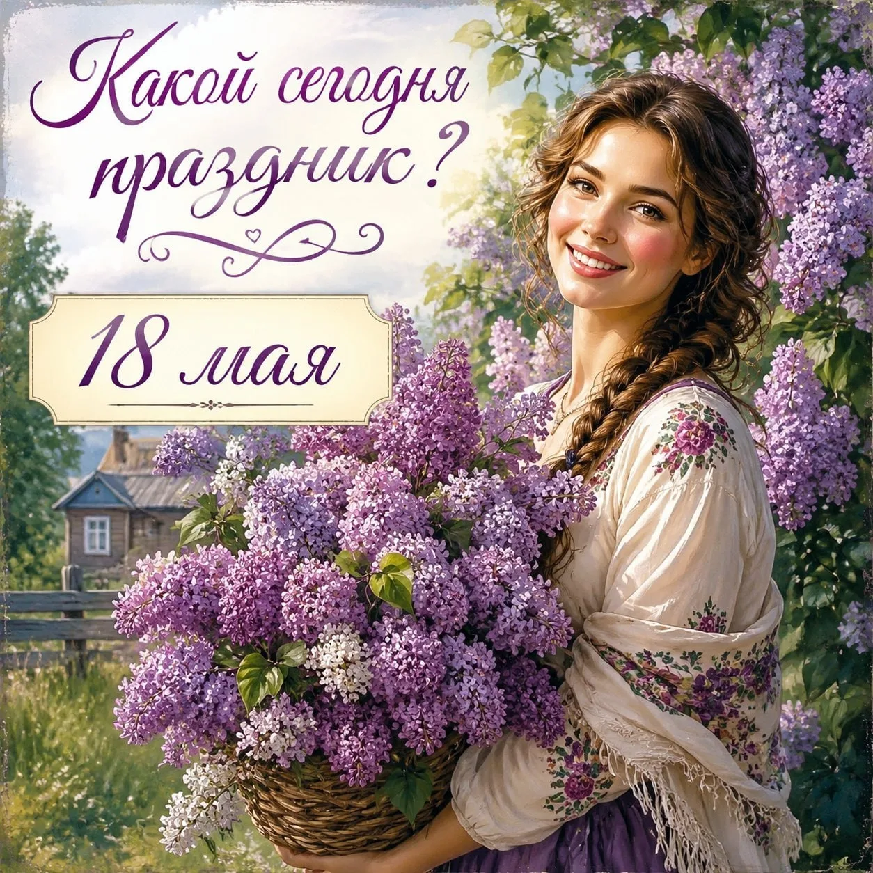 🗓  18 мая – отмечается 15 праздников.  ✅ Международный день сирени ✅ День рождения майского жжжжука 