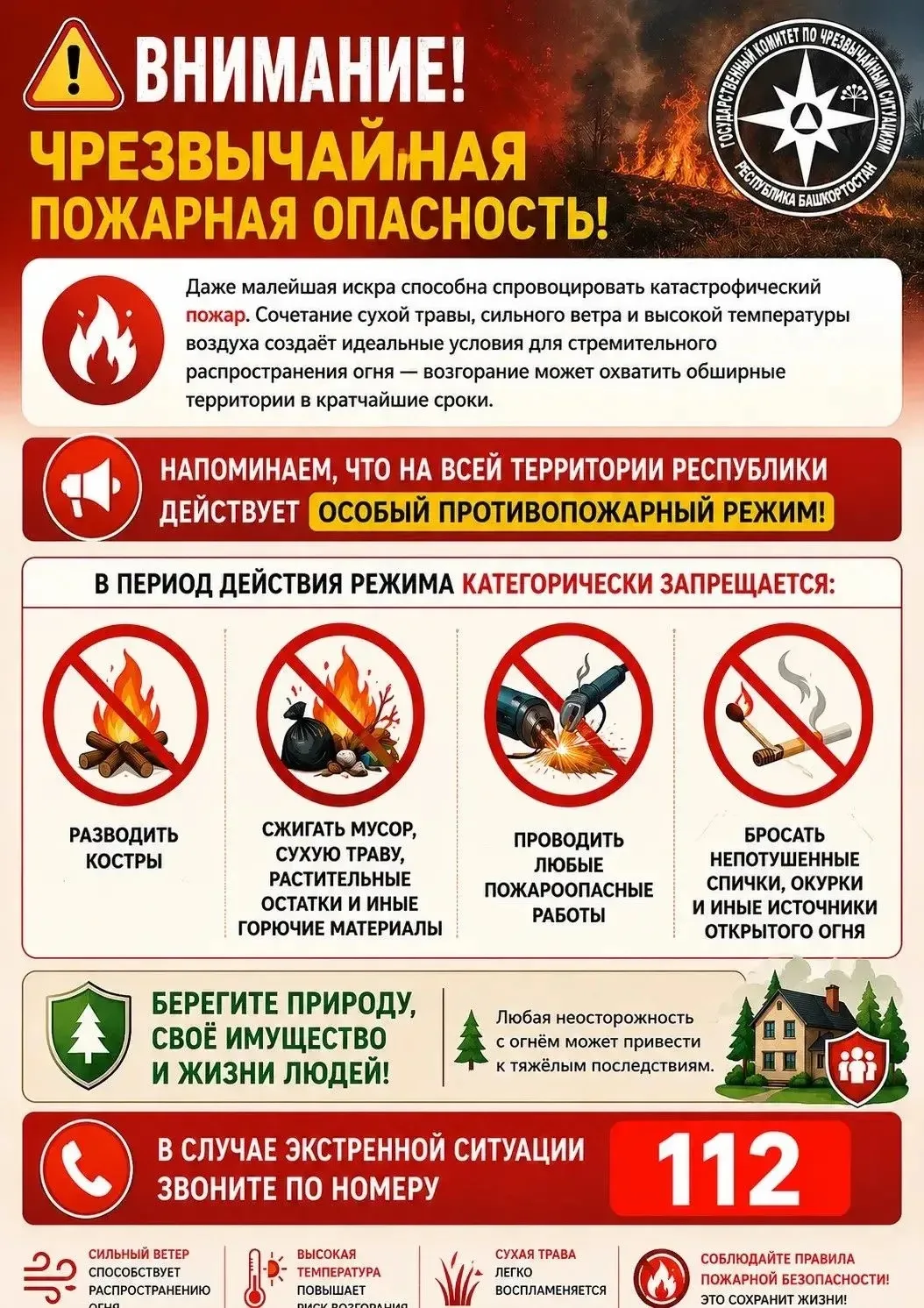 Внимание! Чрезвычайная пожарная опасность!