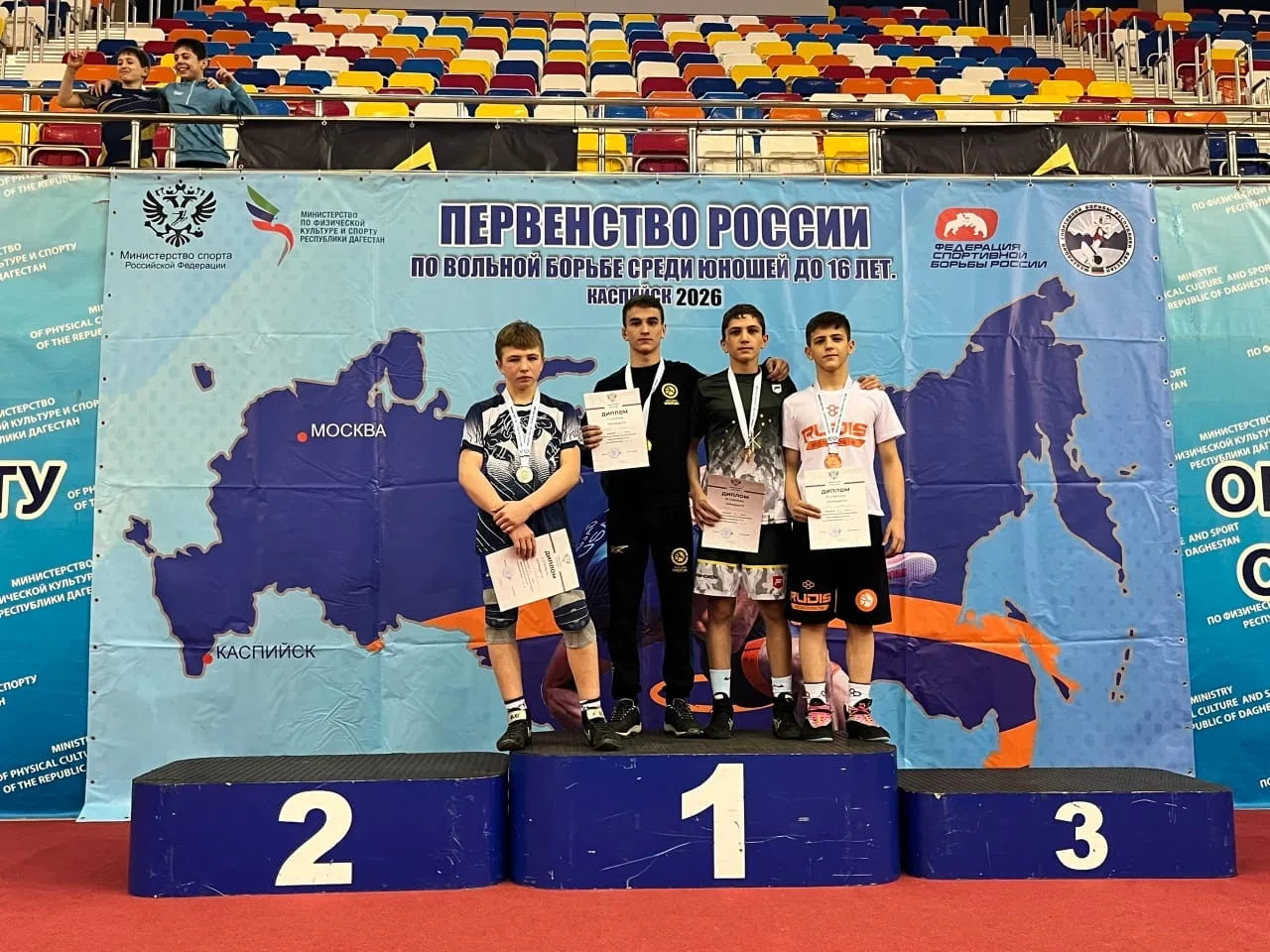 Поздравляем спортсмена Наурузова Дамира с первым местом на Первенстве России по вольной...