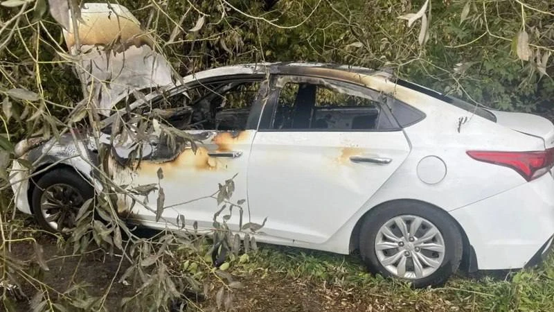 В Томске Hyundai Solaris загорелся прямо во время движения из-за неисправности газобалл...