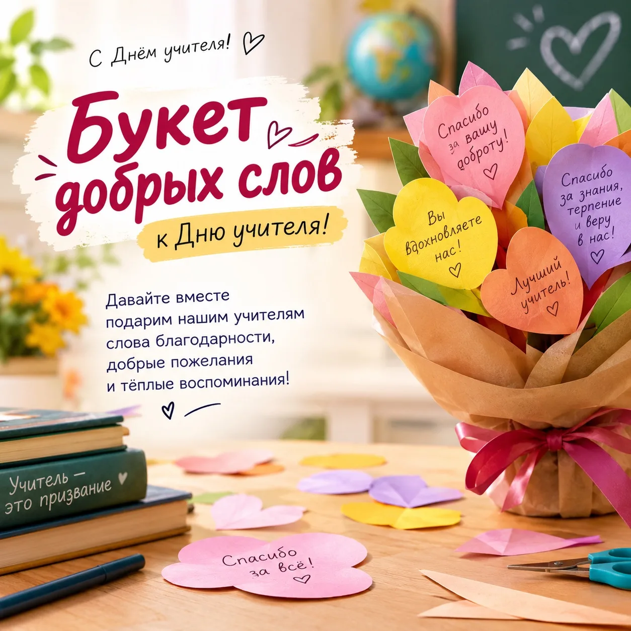 💐 «Букет добрых слов» ко Дню учителя! 💐