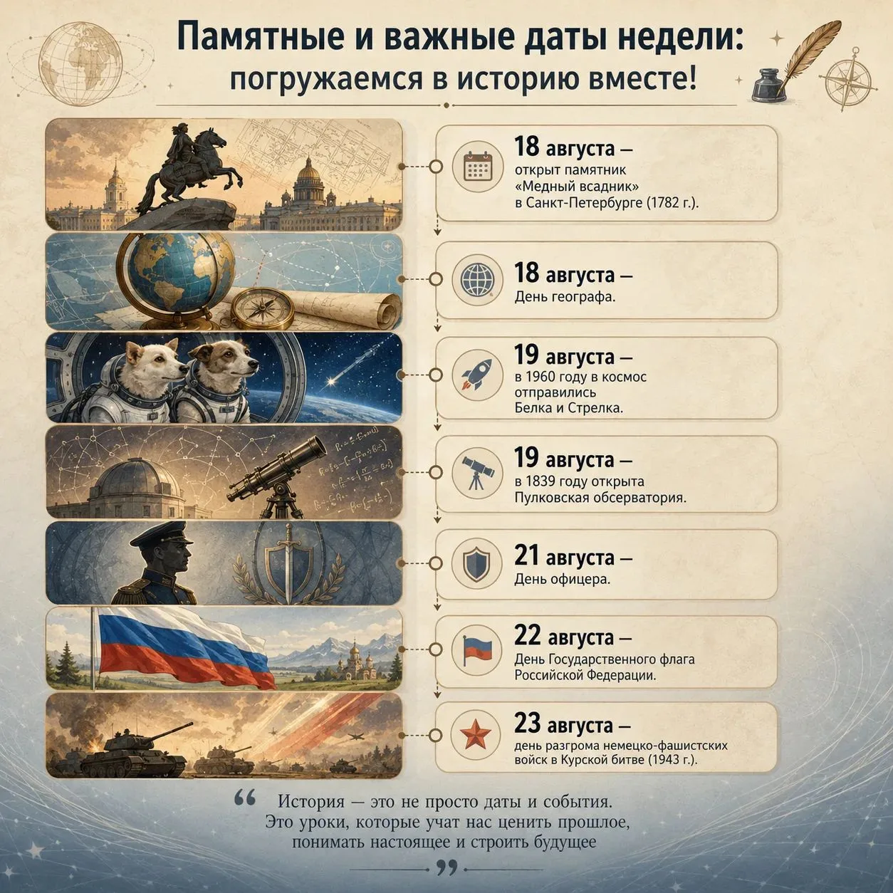 ✨ Памятные и важные даты недели: погружаемся в историю вместе!