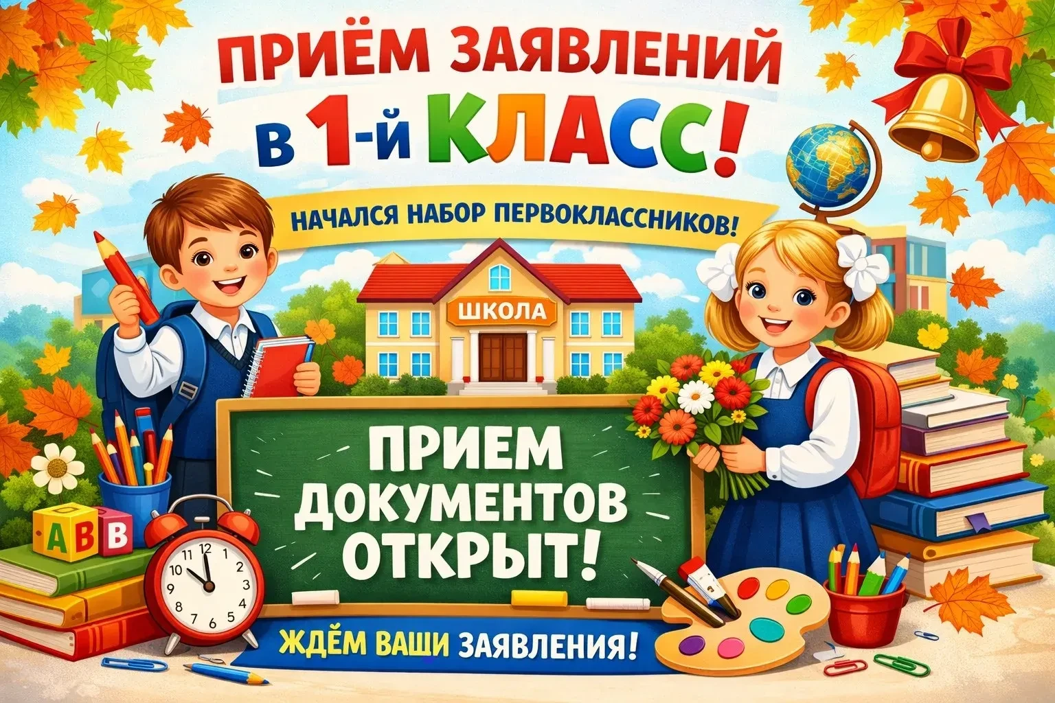 📢 Готовимся к школе: приём заявлений в первые классы открыт!