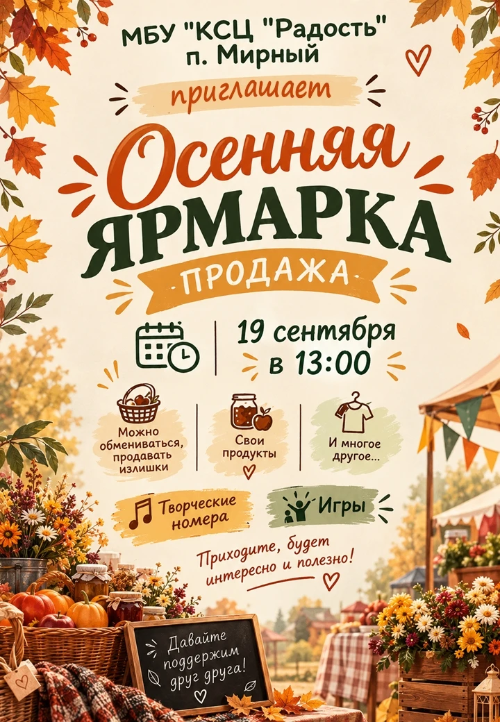 🍂 ОСЕННЯЯ ЯРМАРКА-ПРОДАЖА 🍂