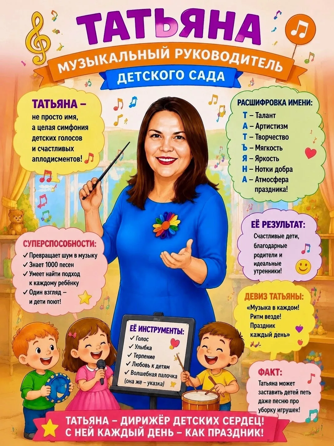 🎉 Сегодня, 18 июля, день рождения празднует музыкальный руководитель «Семицветика» — Татьяна Алексе