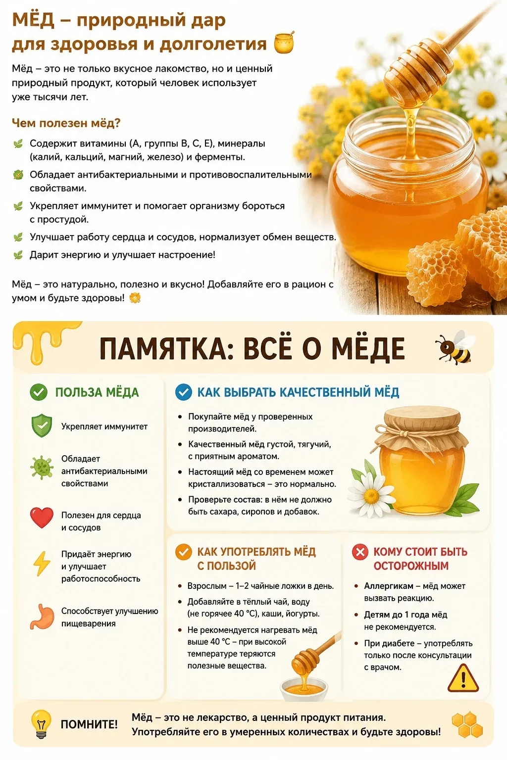 🍯 МЕД - природный источник сладости и пользы!