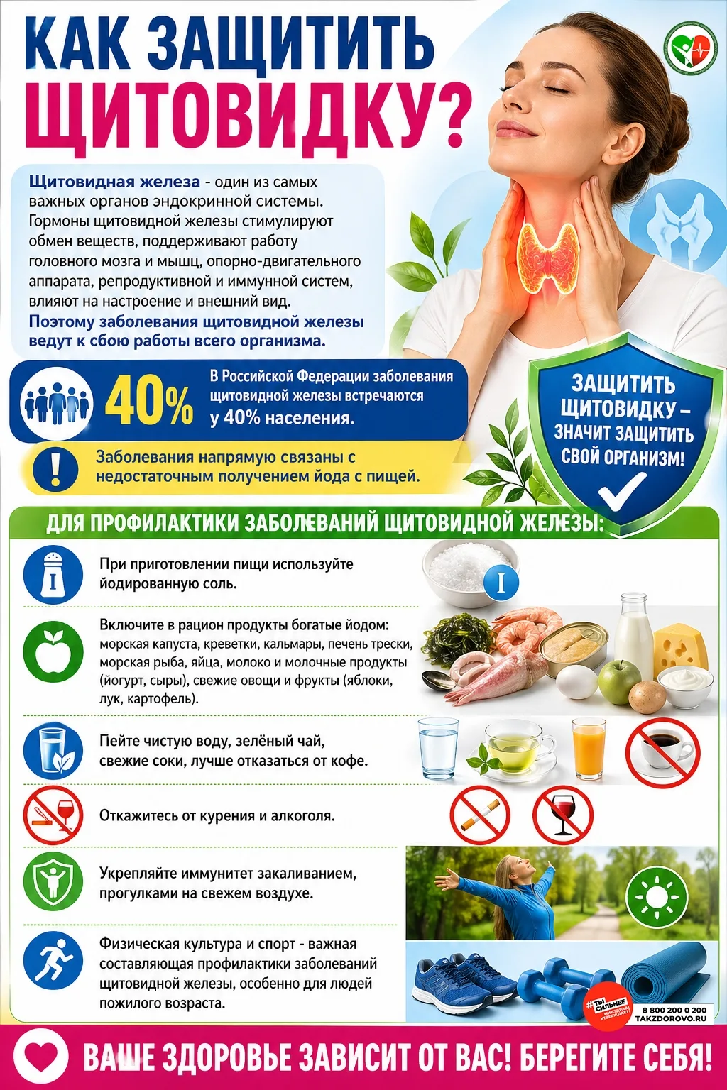 ✅ С 18 по 24 мая Минздрав РФ проводит неделю профилактики заболеваний эндокринной систе...