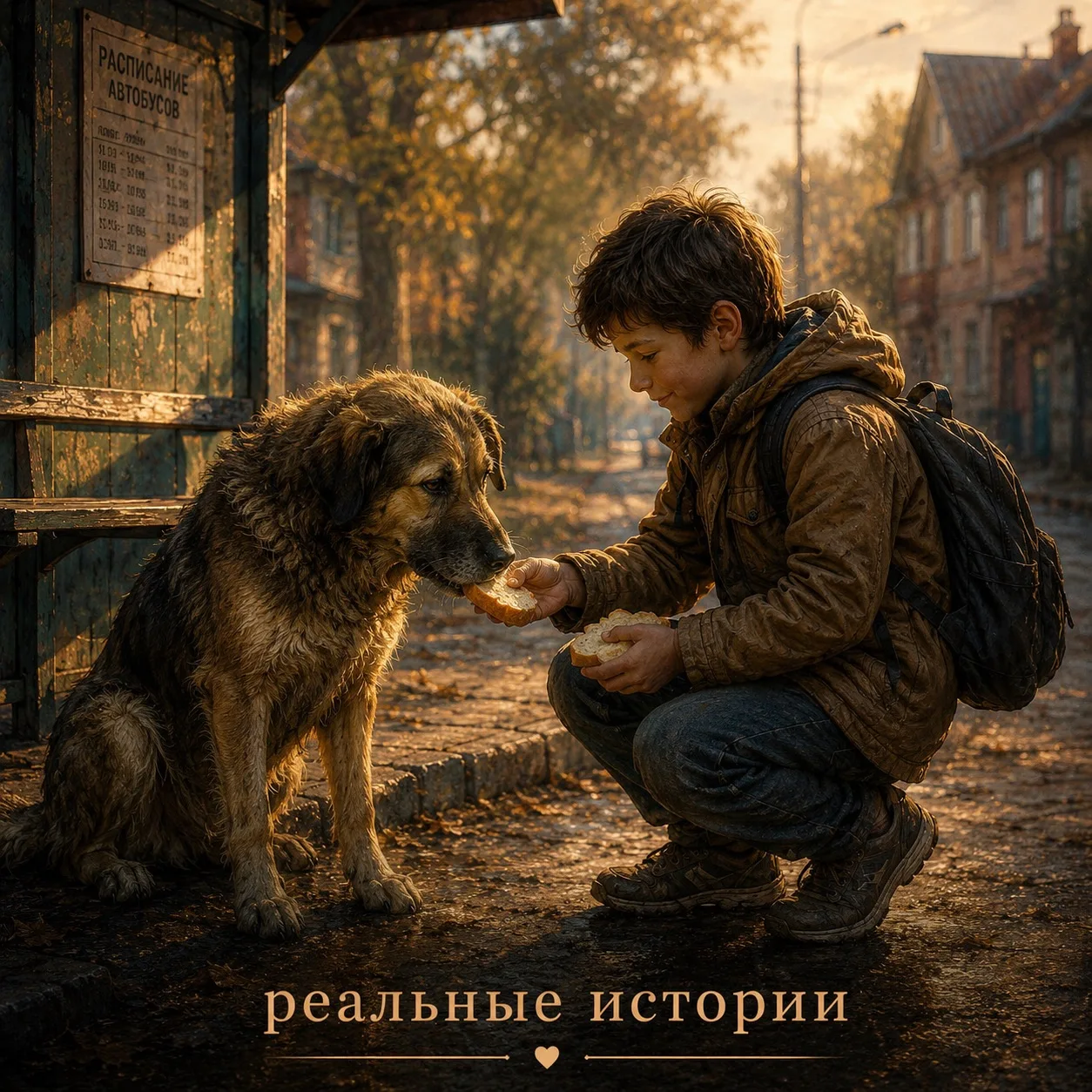 Мальчик каждый день оставлял еду бездомному псу… Но однажды собака исчезла. Через десять лет в его д