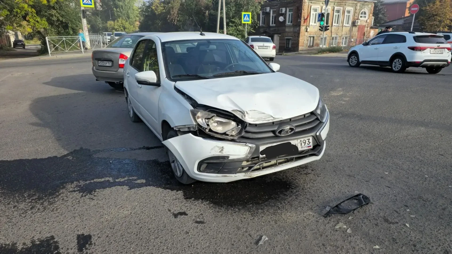 🚗 На перекрёстке Пушкинской и Комитетской столкнулись Chevrolet и «Гранта»