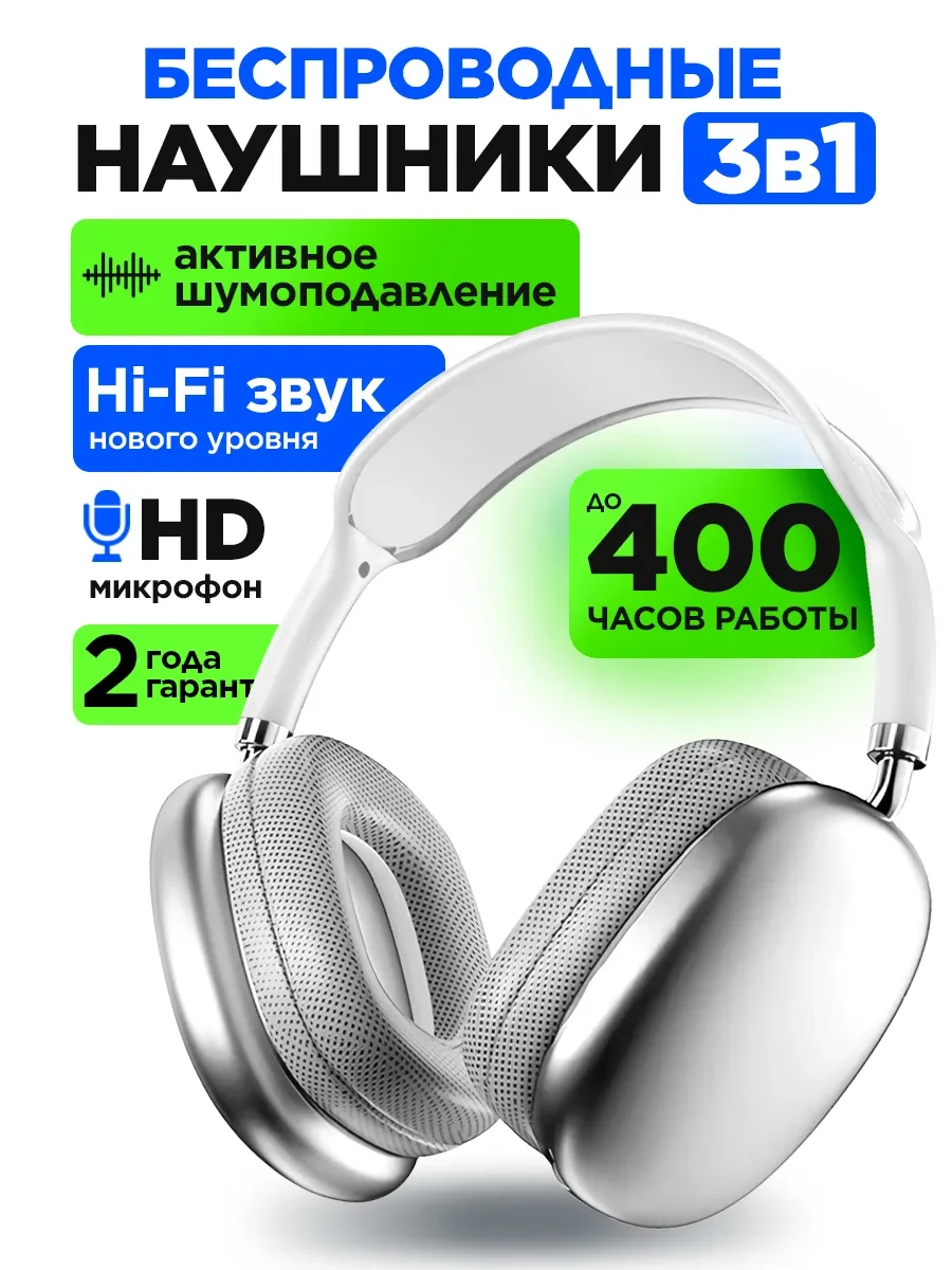 ⚡️ Наушники беспроводные большие совместимы с airpods air max, STIMAXON
