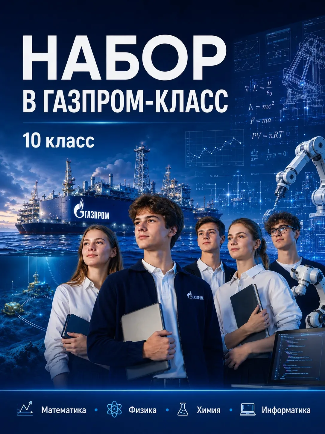 🚀 ОТКРЫТ НАБОР В ПРОФИЛЬНЫЙ «ГАЗПРОМ-КЛАСС» ГИМНАЗИИ № 10 
 
МБОУ г. Мурманска «Гимназия № 10» приг