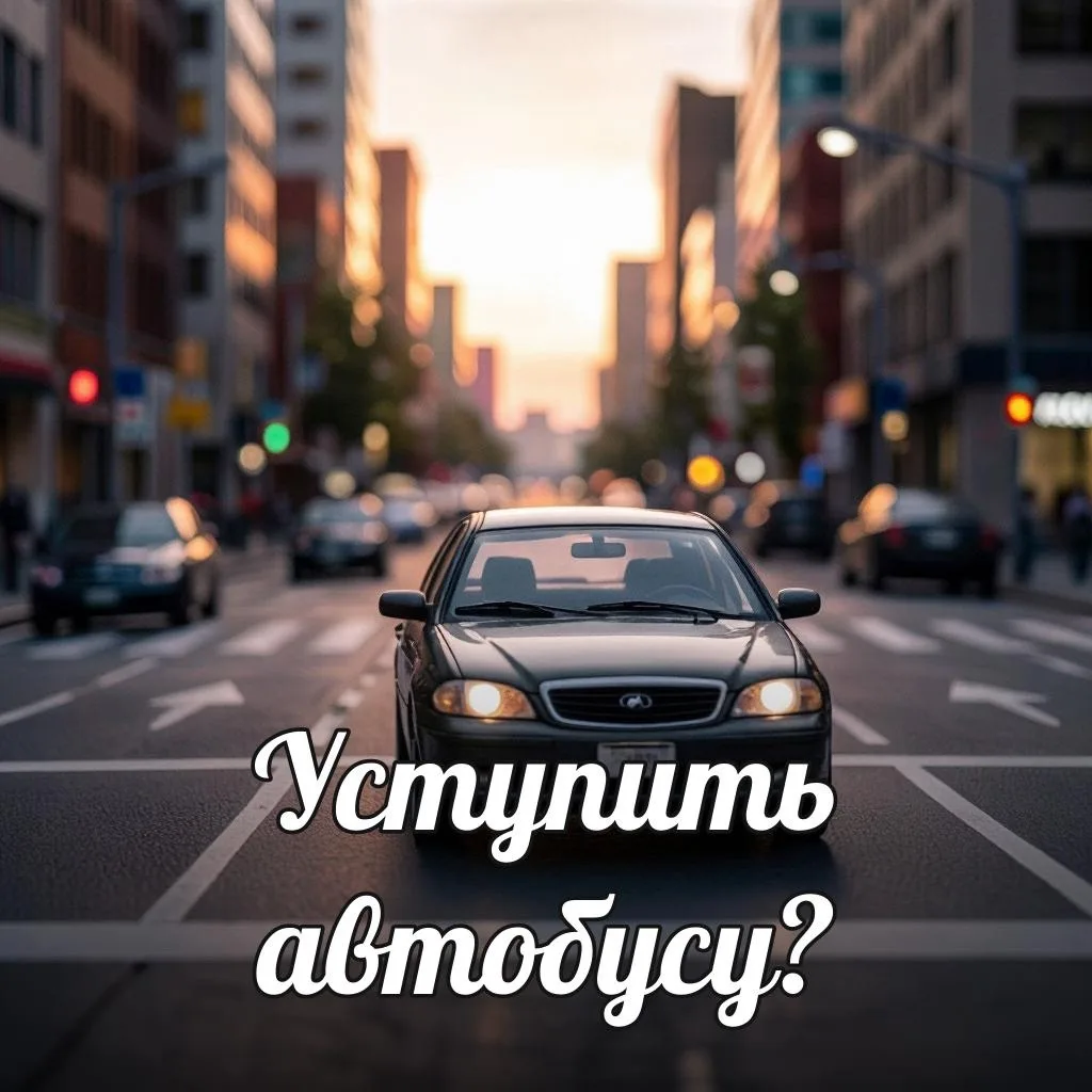 ⚠️Поворот направо: обязаны ли вы уступить автобусу?