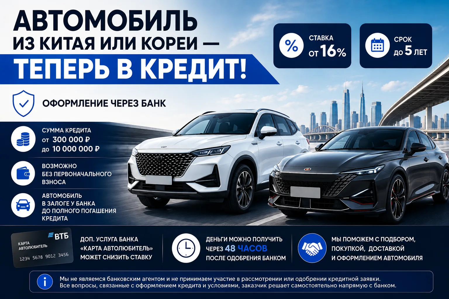 🚗 АВТОМОБИЛЬ ИЗ КИТАЯ ИЛИ КОРЕИ  ТЕПЕРЬ МОЖНО ПРИОБРЕСТИ В КРЕДИТ!