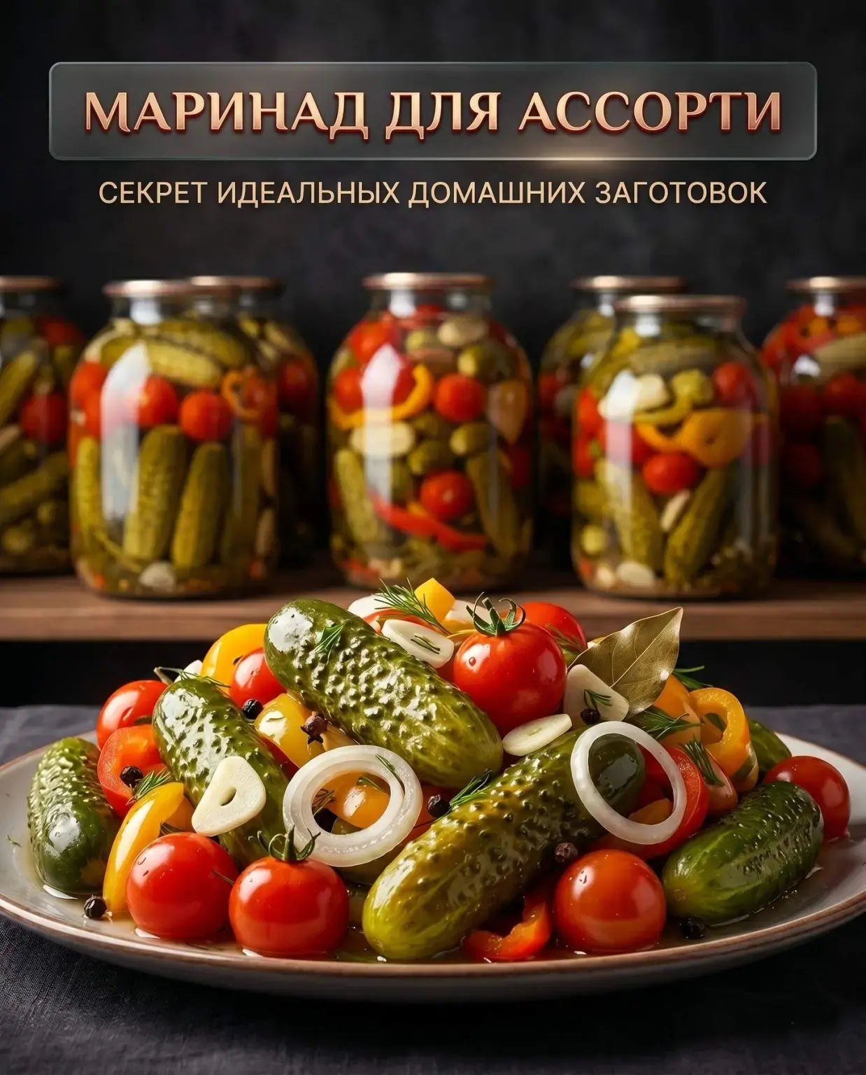 🥒 Самый вкусный маринад для овощного ассорти
