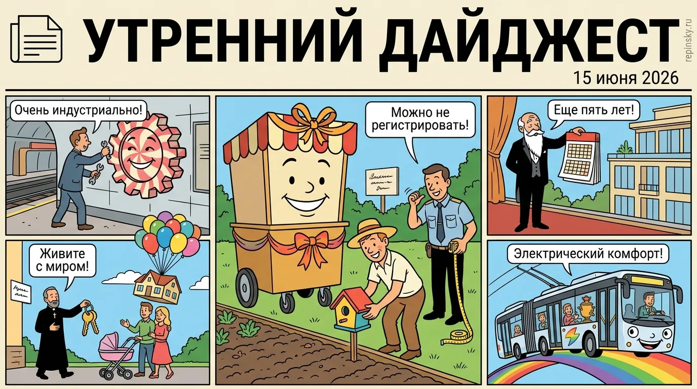 🗞️ Утренний дайджест

➠ Сергей Колунов уточнил правила регистрации дачных построек. Владельцам учас