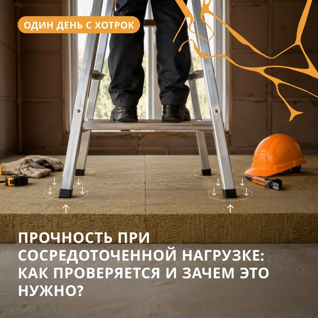 Прочность при сосредоточенной нагрузке: выдержит ли утеплитель точечное давление? 👇