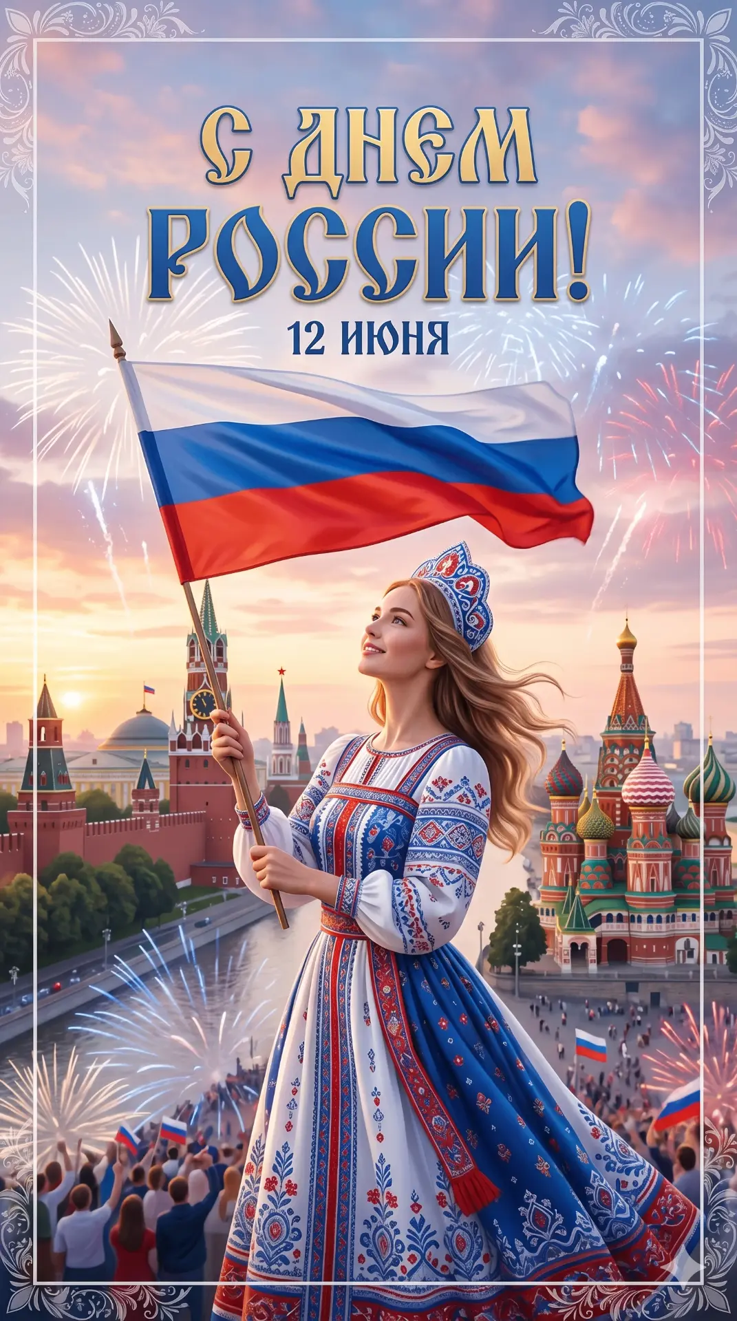🤍💙❤️ С Днем России! 
Пусть в вашем доме всегда царят мир, согласие и уют.
 
Для каждого из нас Рос