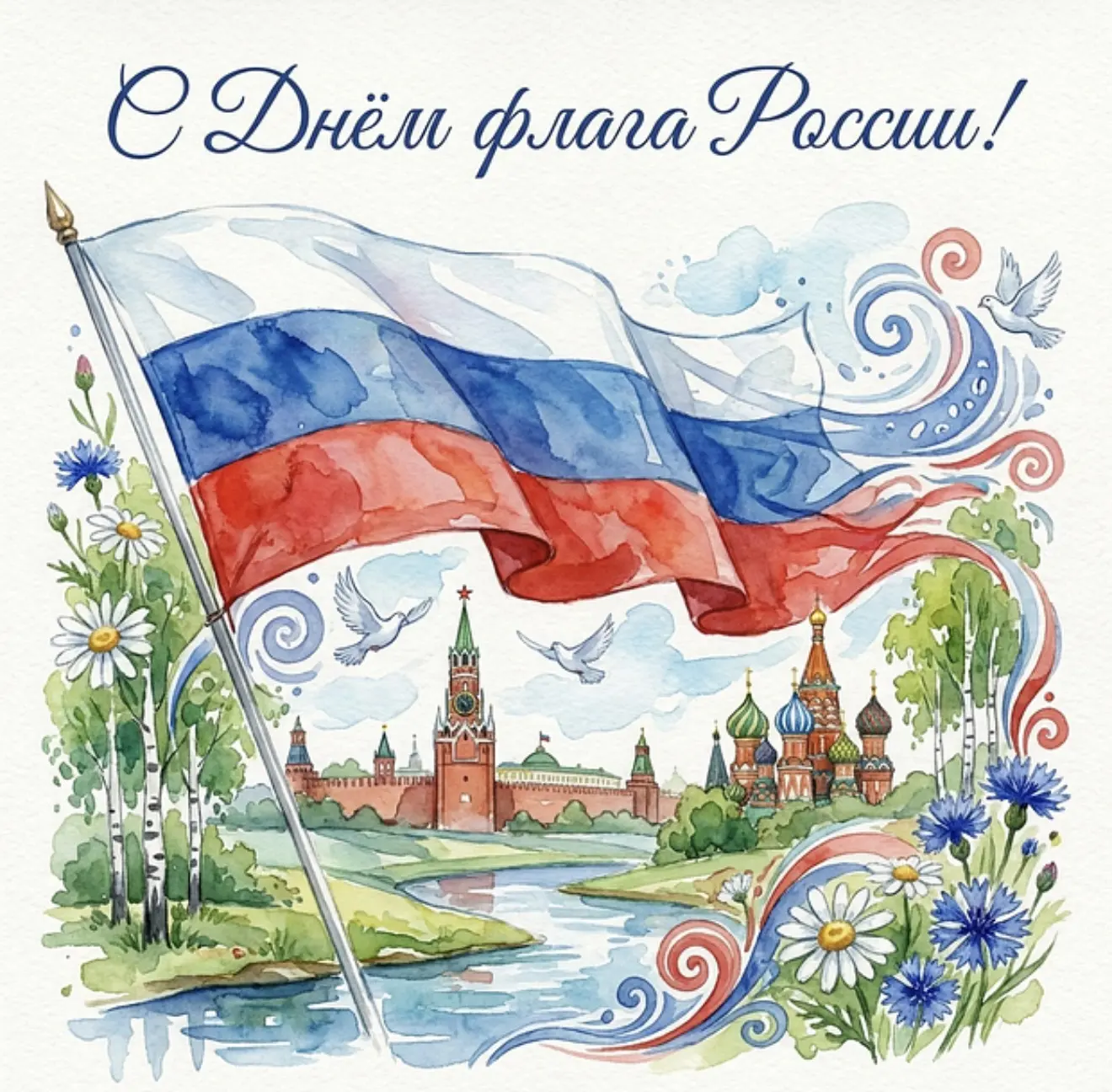 С Днём Государственного флага России! Пусть наш триколор всегда объединяет нас и вдохно...