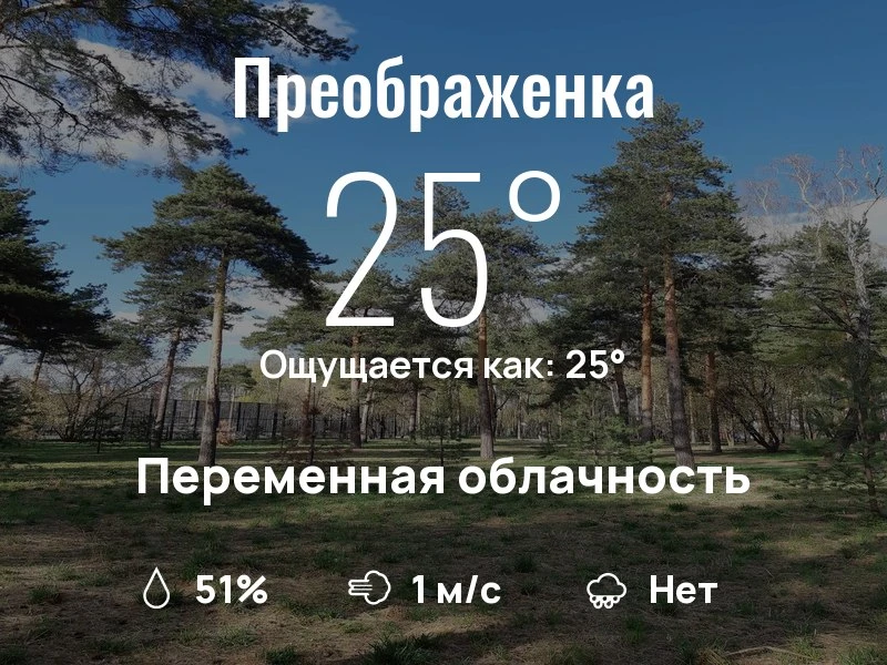 Что с погодой в Преображенском?