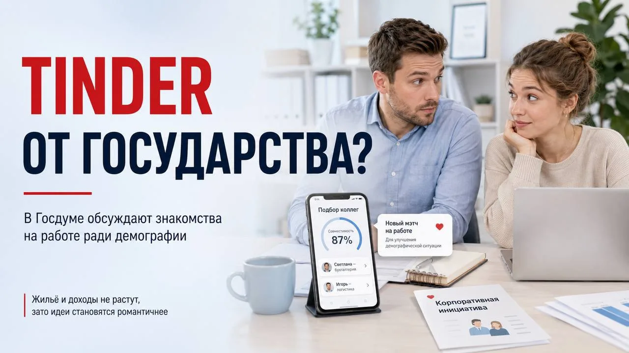 Ловите Tinder от государства.

Валентина Матвиенко придумала Tinder на работе. Потому что Госуслуги 
