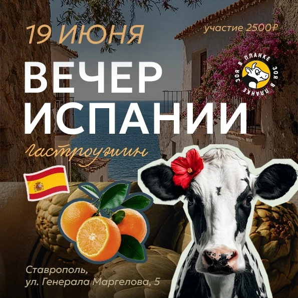 ВЕЧЕР ИСПАНИИ в «Зоя в планке»🇪🇸🍷