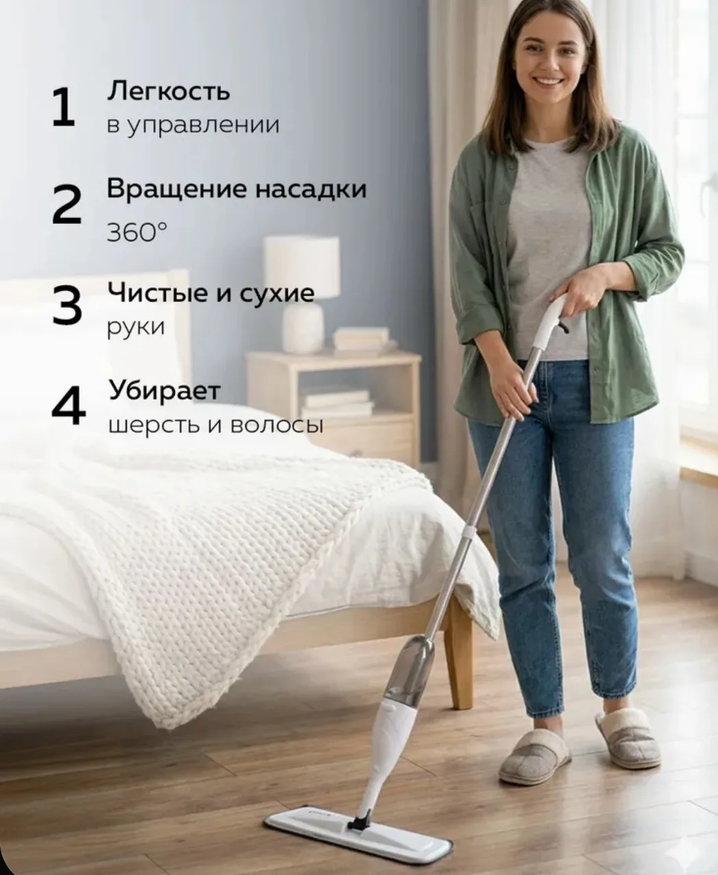 Швабра с распылением