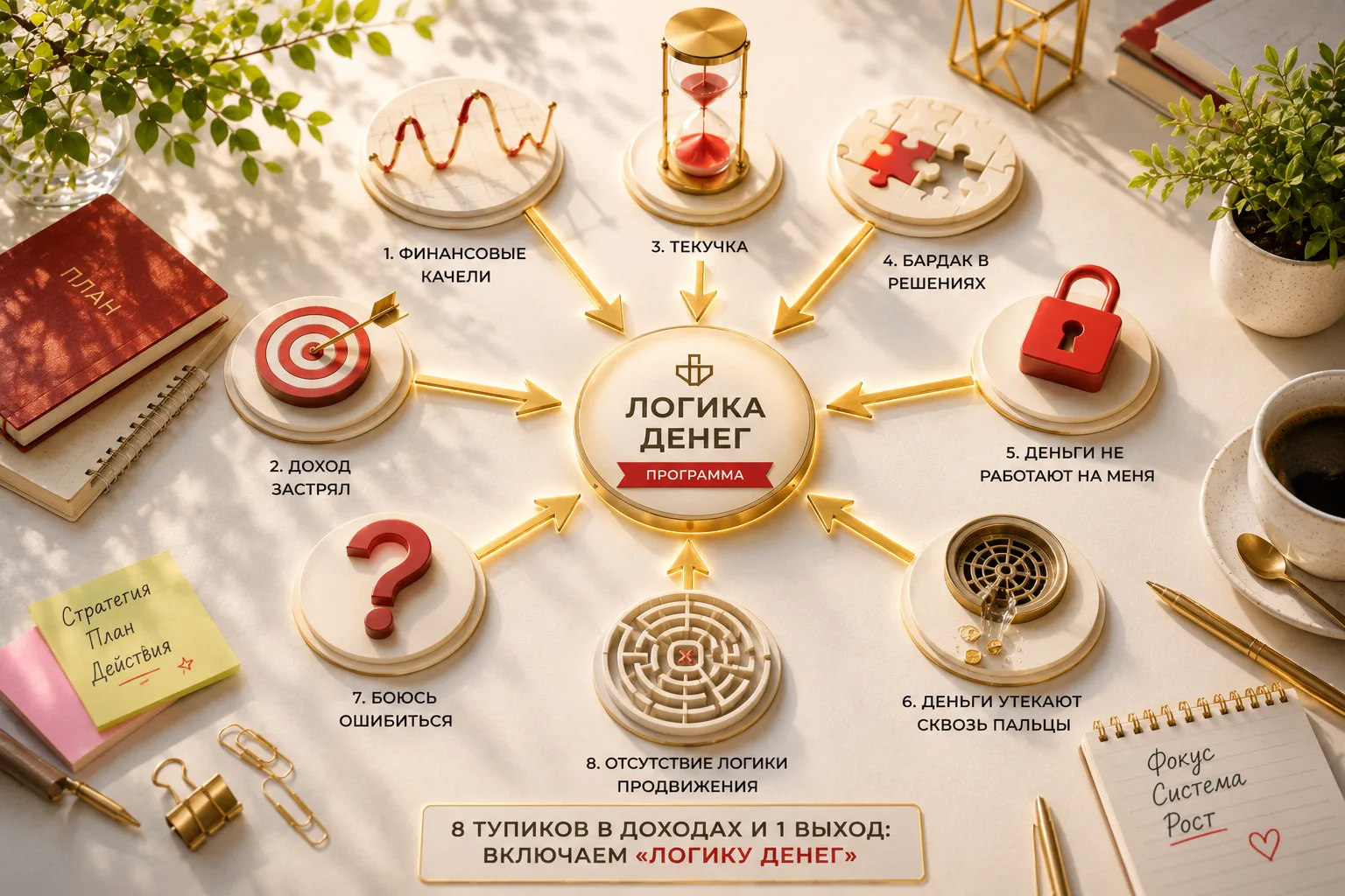 8 тупиков в доходах и 1 выход - включаем «Логику денег»

Я посмотрела на результаты нашего опроса. В
