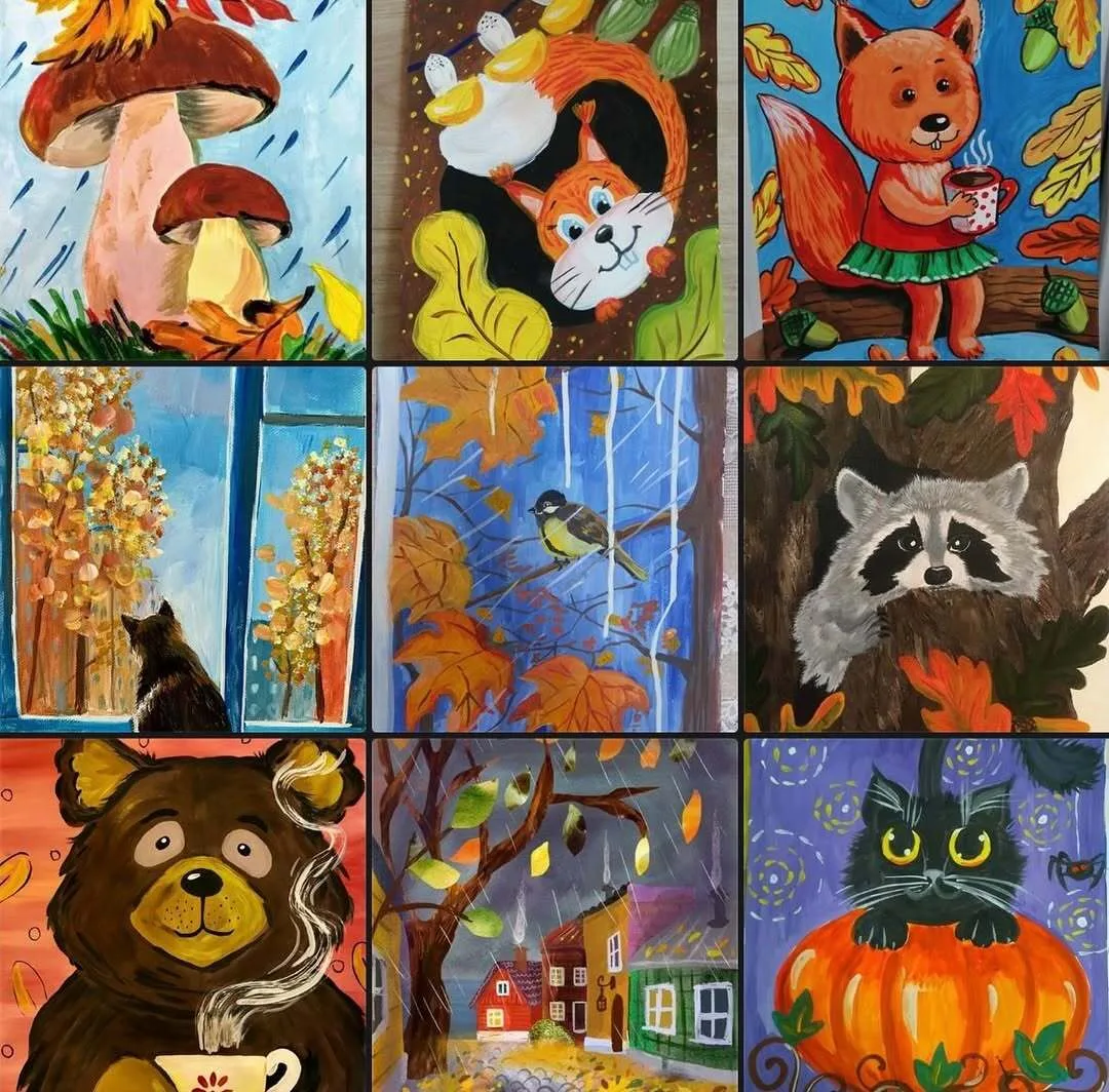 Осень в рисунках детишек 🍂🎨