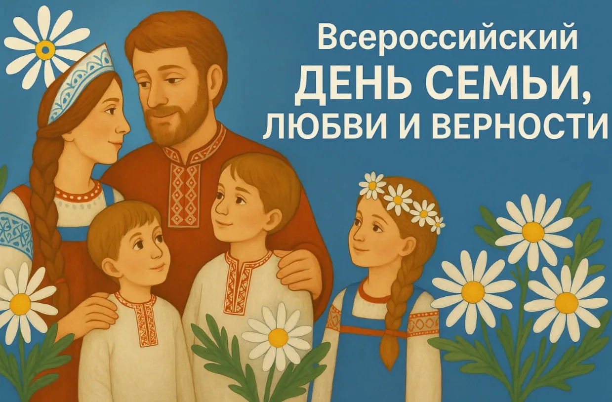 Дорогие друзья!
 
Сегодня вся Россия отмечает День семьи, любви и верности. Этот праздник напоминает