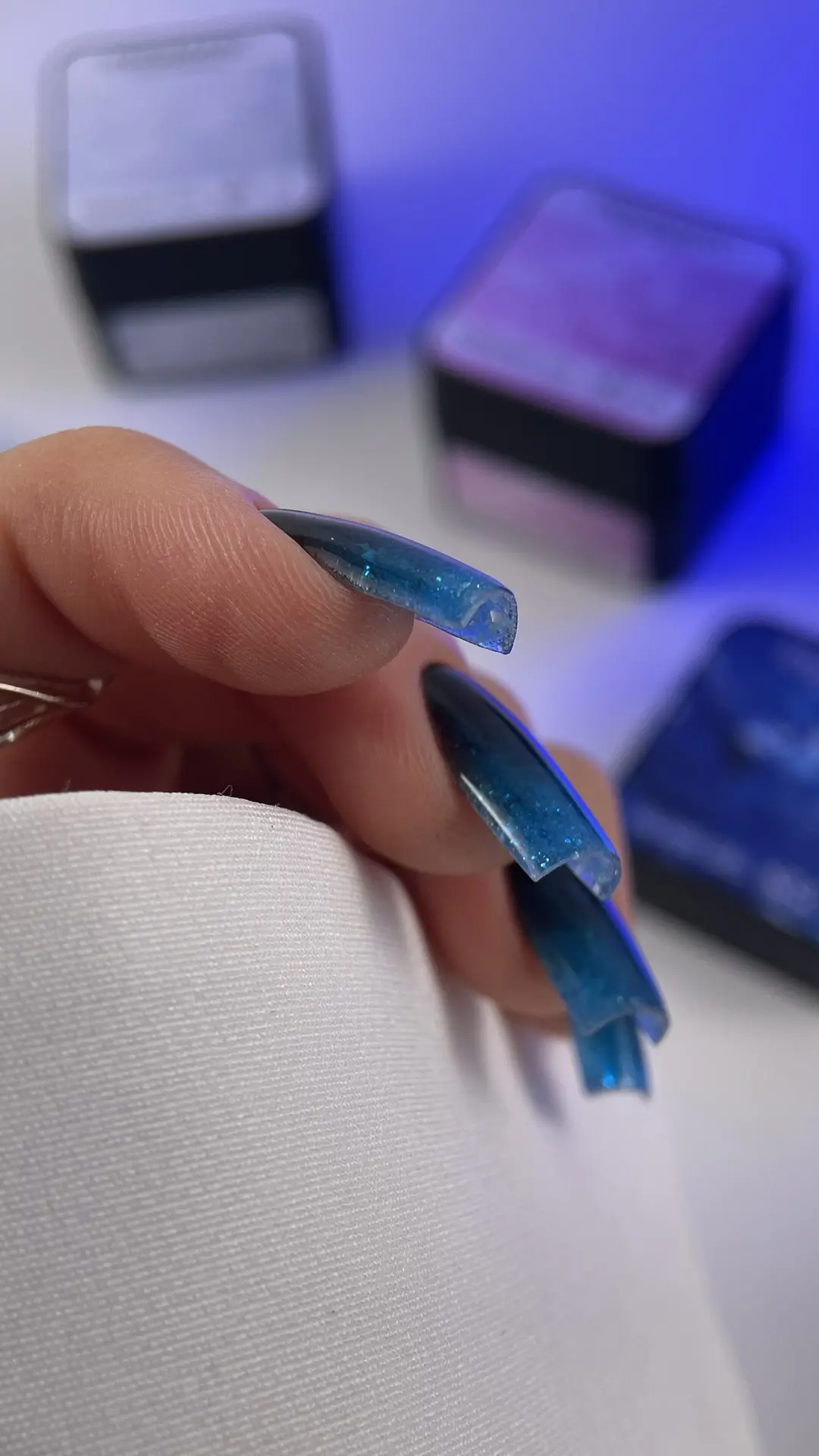 💙 Глубокий синий градиент, сияние DIAMOND GEL #1 и эффект настоящей драгоценности на н...