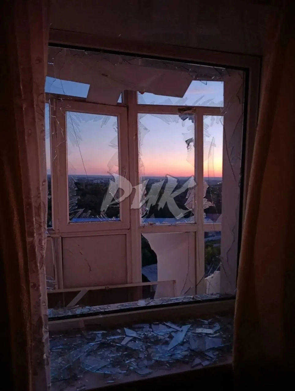 Последствия атаки БПЛА в Горловке