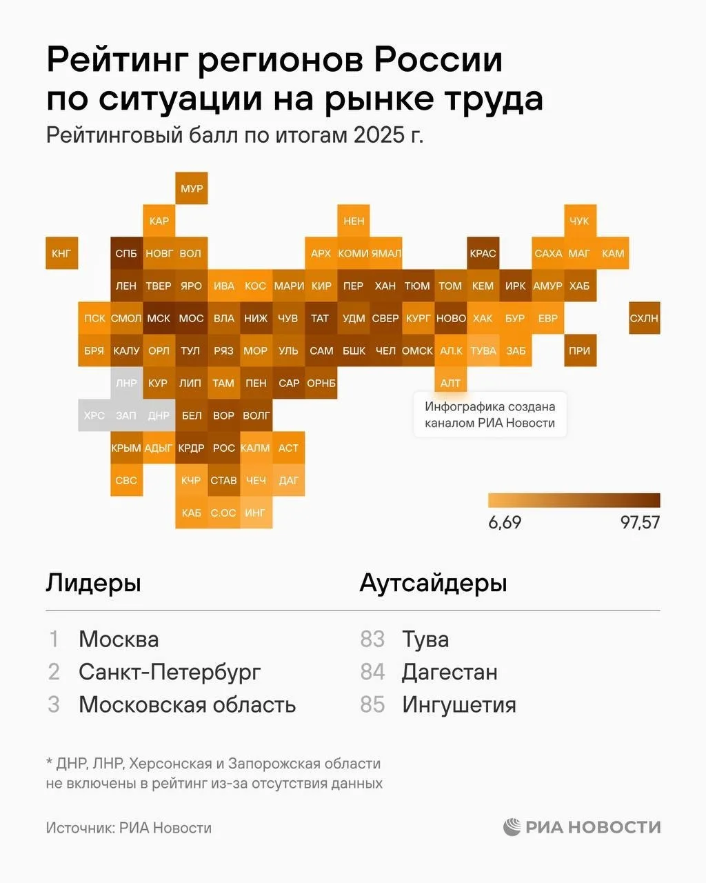 🤑 Москва стала лидером рейтинга регионов по ситуации на рынке труда
