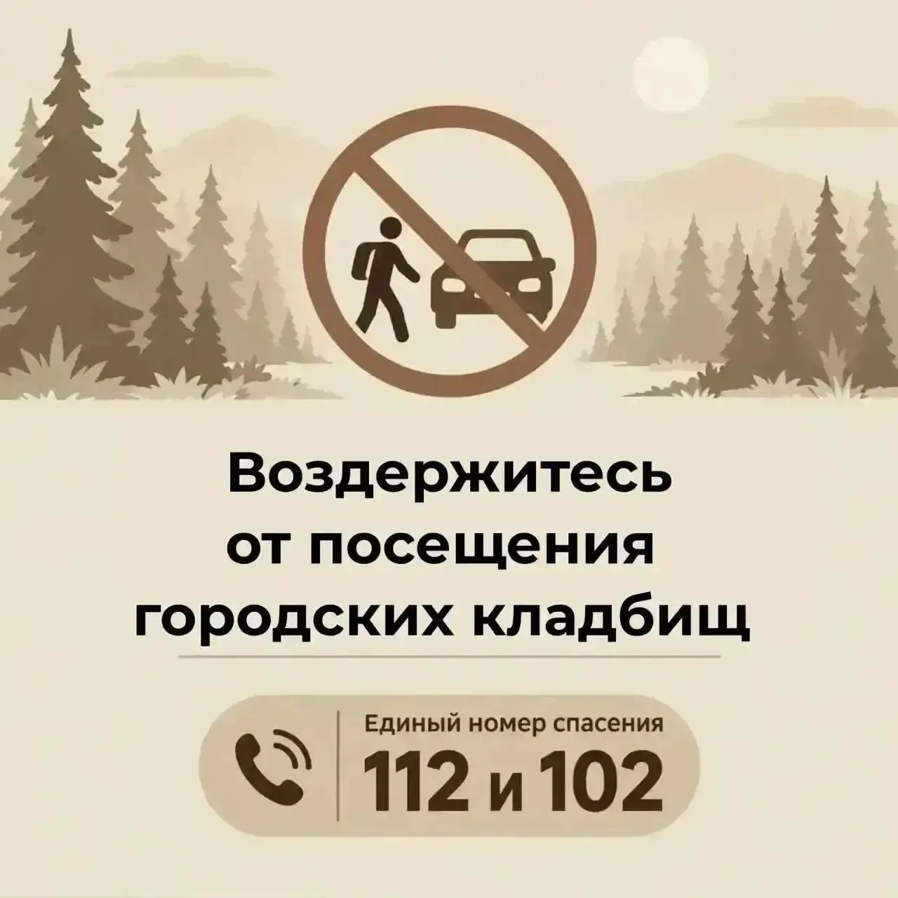 Внимание, временно не посещайте городские кладбища!