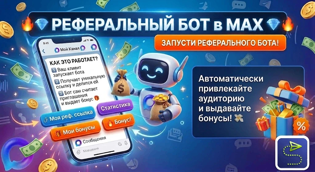 💎 РЕФЕРАЛЬНЫЙ БОТ в MAX 💎