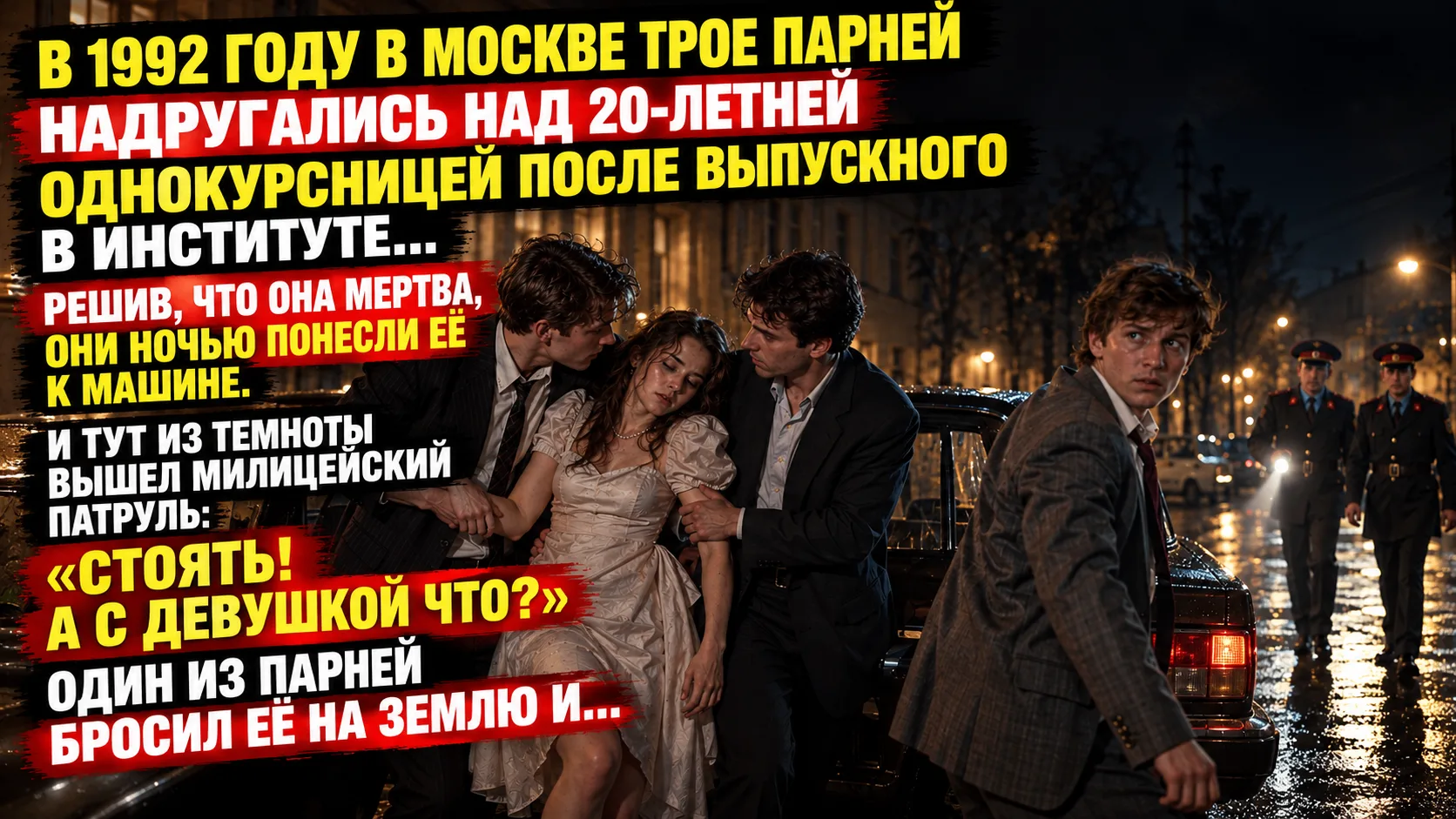 В 1992 ГОДУ В МОСКВЕ ТРОЕ ПАРНЕЙ НАДРУГАЛИСЬ НАД 20-ЛЕТНЕЙ ОДНОКУРСНИЦЕЙ ПОСЛЕ ВЫПУСКНО...
