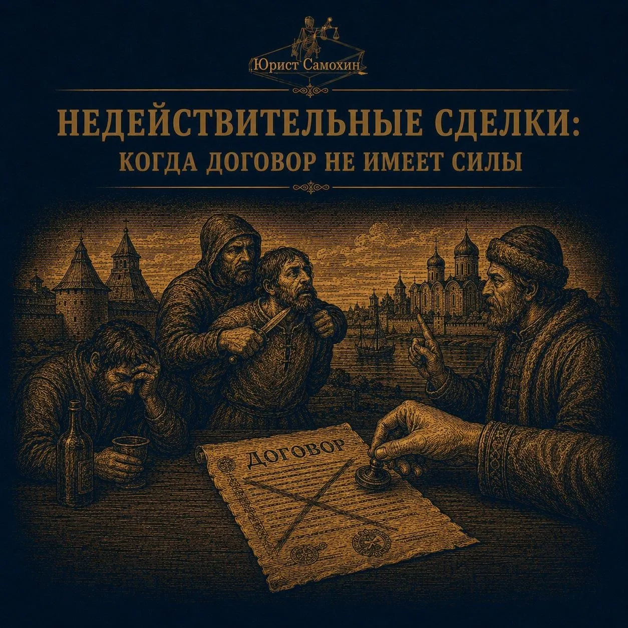 В Пскове и Новгороде закон уже пытался определить случаи, когда договор не имел юридической силы.

Н