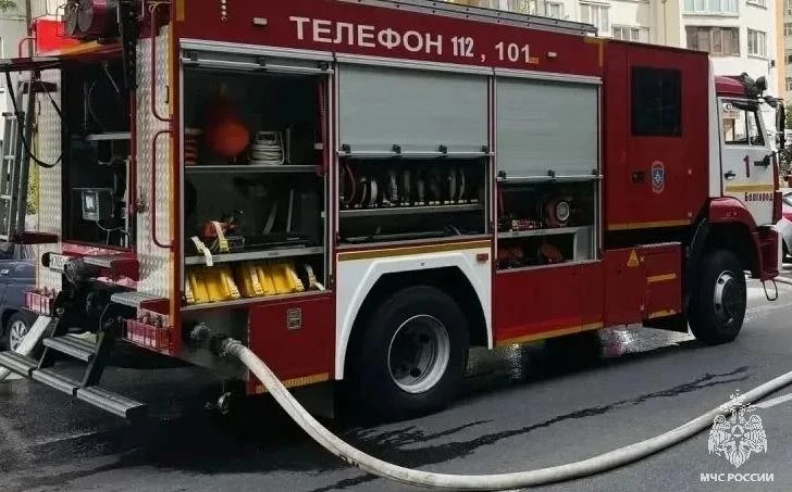 В центре Белгорода при пожаре спасли женщину