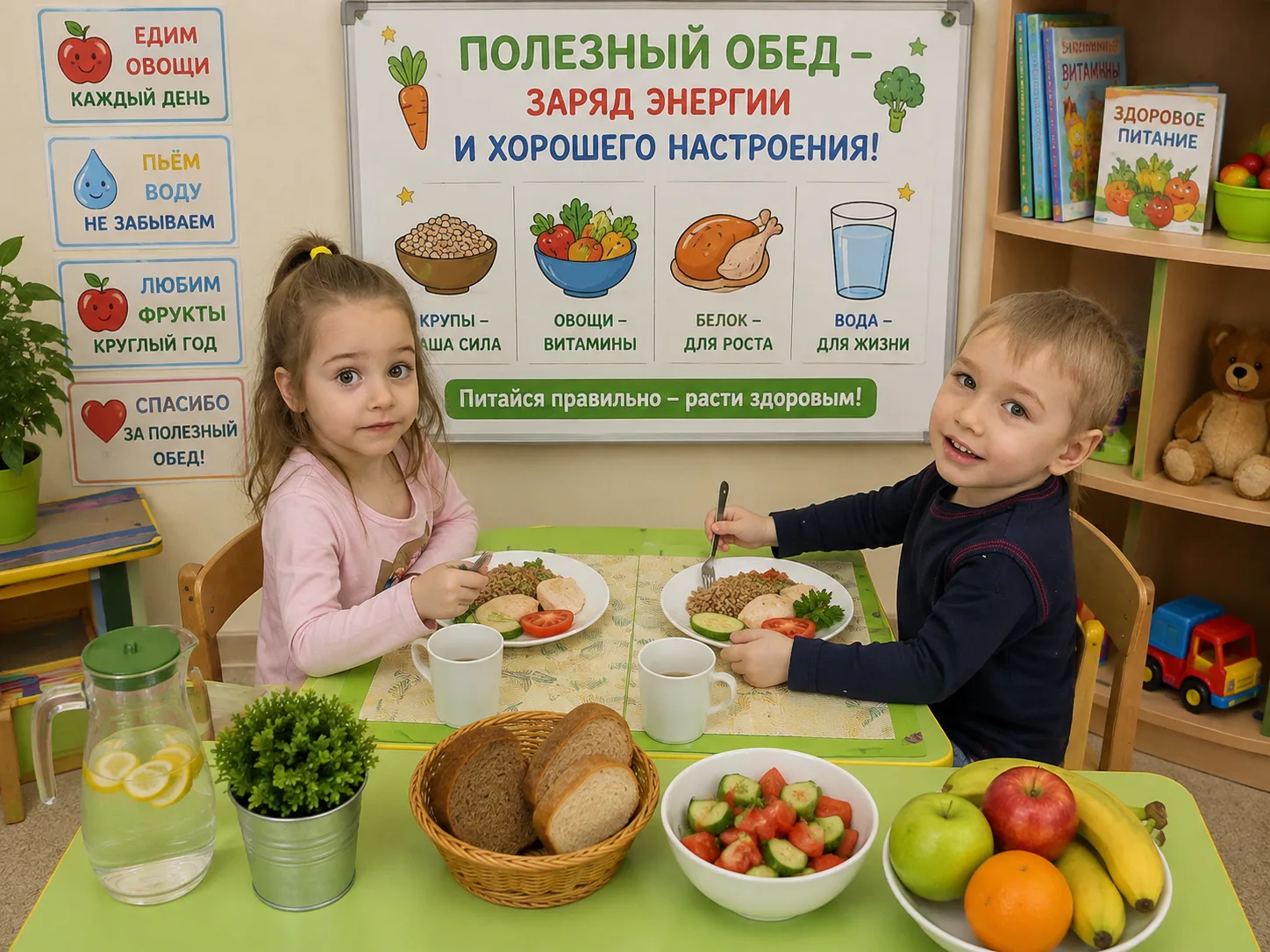 🍽️ Полезный обед — заряд энергии и хорошего настроения! 🥗🥕🍎