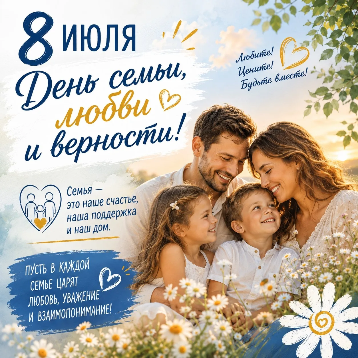 🎉 Поздравляем с Днём семьи, любви и верности! 🎉

8 июля мы отмечаем тёплый и по-настоящему душевны