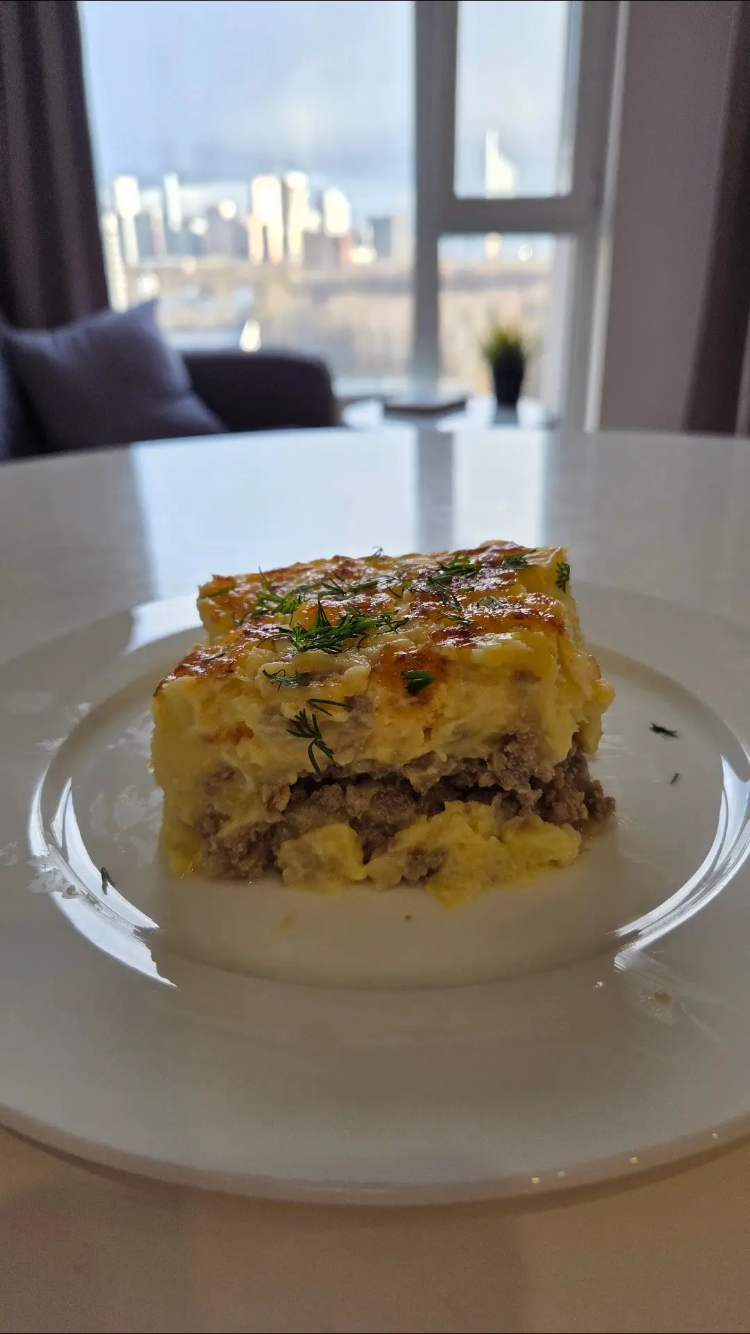 Картофельная запеканка с мясом.